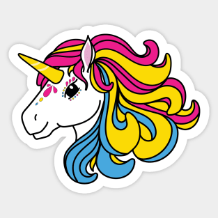 Rainbow Unicorn, Pansexual Pride Sticker